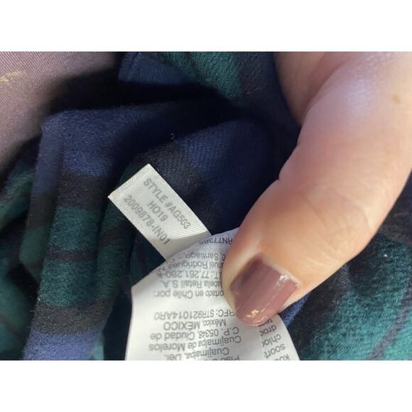 J Crew Flannel Shirt Medium Slim Mens Button Up Black Watch Plaid Academia Prep - Picture 11 of 12